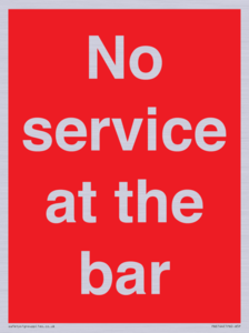No service at the bar